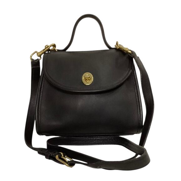 vintage Coach Regina black leather bag (style 9983) brass hardware - Picture 2 of 7